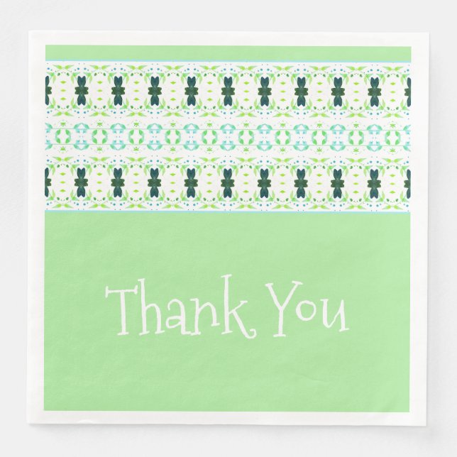 Guardanapo De Papel De Jantar Na moda Design com Teal (Frente)