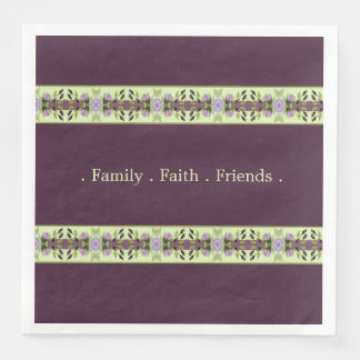 Guardanapo De Papel De Jantar Na moda Purple Floral