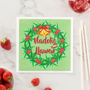 Guardanapo De Papel De Jantar Nadolig Llawen Welsh Feliz Natal