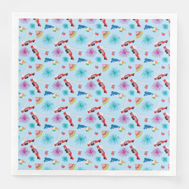 Guardanapo De Papel De Jantar Nantucket 4 de julho Paper Napkins (Frente)