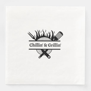 Guardanapo De Papel De Jantar Napkin do Partido Chillin & Grillin