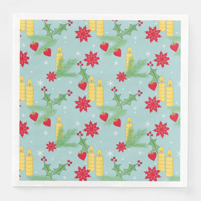 Guardanapo De Papel De Jantar Natal, ano novo. (Frente)