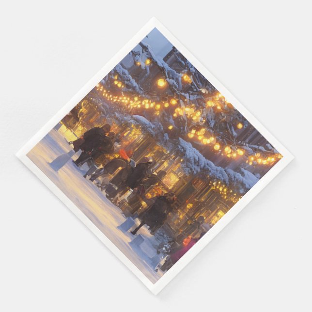 Guardanapo De Papel De Jantar Natal do Estilo Antigo (Canto)