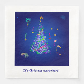 Guardanapo De Papel De Jantar Natal no Mar Profundo