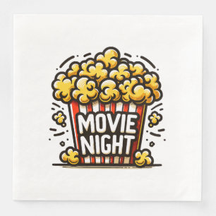 Guardanapo De Papel De Jantar Noite de Cinema Delícia Pipoca Divertida