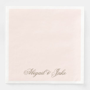 Guardanapo De Papel De Jantar Noiva Elegante Dourada Personalizada em Letra de F