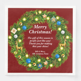 Guardanapo De Papel De Jantar Nome Mensagem, Empresa Comercial Natal