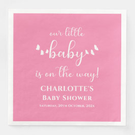 Guardanapo De Papel De Jantar Nosso Bebê Está A Caminho Chá de fraldas