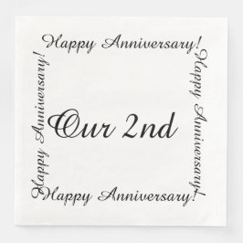 Guardanapo De Papel De Jantar Nosso segundo Feliz aniversário