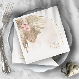 Guardanapo De Papel De Jantar Oásis Boho Arco Floral Casamento ID959