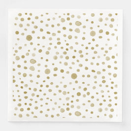 Guardanapo De Papel De Jantar Ochre Confetti Watercolor Dots Paper Napkin