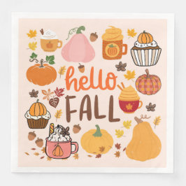Guardanapo De Papel De Jantar Olá Fall Pumpkins