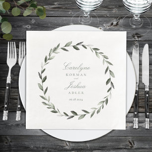 Guardanapo De Papel De Jantar Olive Branch Wreath Wedding
