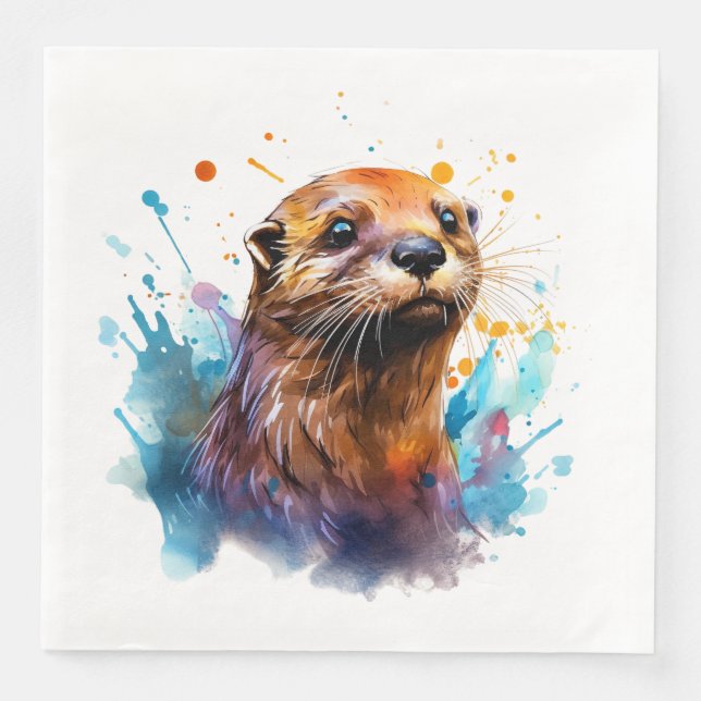 Guardanapo De Papel De Jantar Otter (Frente)