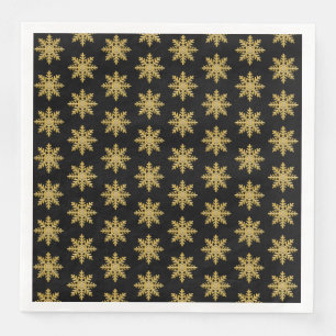 Guardanapo De Papel De Jantar Ouro Elegante Flocos de Neve Papel Nápoles