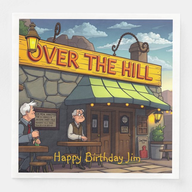 Guardanapo De Papel De Jantar Over The Hill Club 3 (Frente)