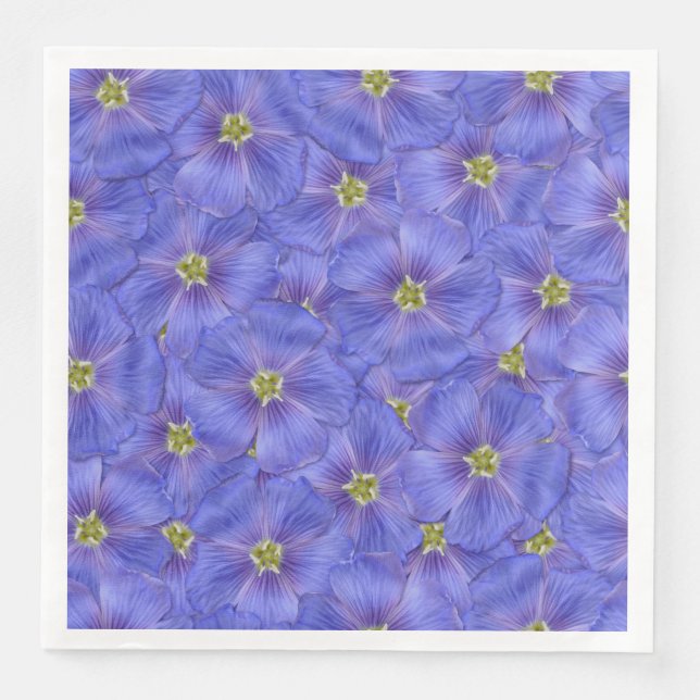 Guardanapo De Papel De Jantar Padrão Azul de Linho Invisível (Frente)