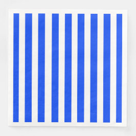 Guardanapo De Papel De Jantar Padrão Azul e Branco do Sailor de Faixa Vertical