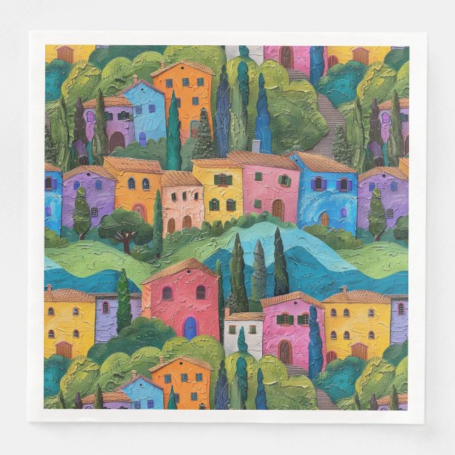 Guardanapo De Papel De Jantar padrão da Toscana moderna (Frente)