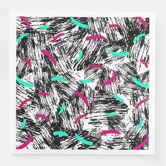 Guardanapo De Papel De Jantar Padrão de Abstrato moderno. (Frente)