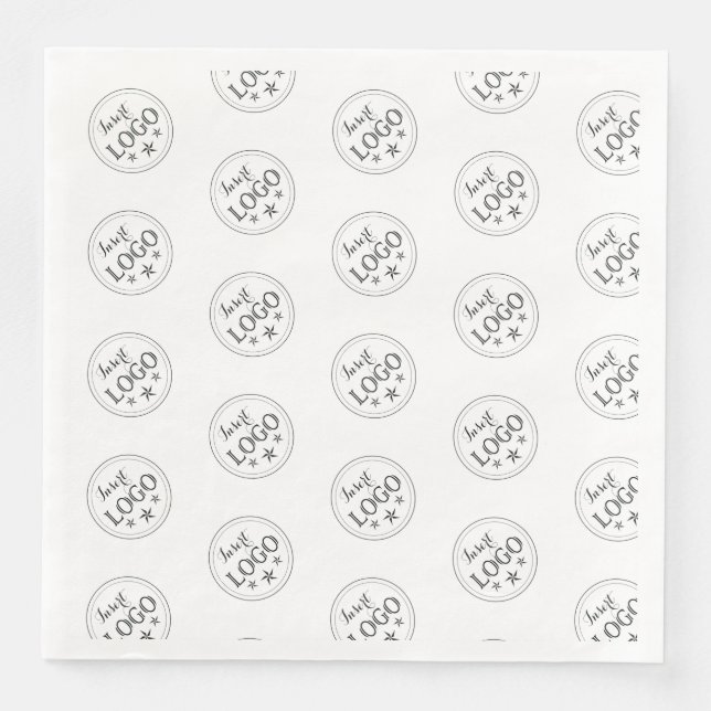 Guardanapo De Papel De Jantar Padrão de Nome e Título Personalizado Elegante (Frente)