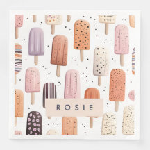 Padrão de picolé de cor personalizada monograma