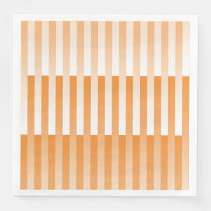 Guardanapo De Papel De Jantar Padrão Laranja-branco riscado