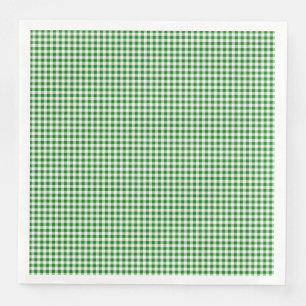 Guardanapo De Papel De Jantar Padrão Xadrez Ginga Branco Verde