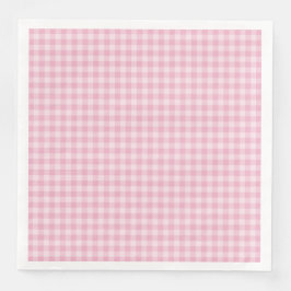 Guardanapo De Papel De Jantar Padrão Xadrez Rosa