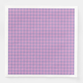 Guardanapo De Papel De Jantar Padrão Xadrez Rosa Roxo