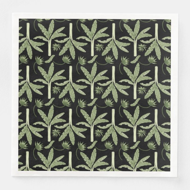 Guardanapo De Papel De Jantar Palmeiras tropicais, sem descontinuidades (Frente)
