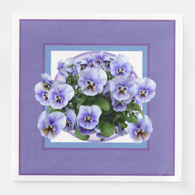 Guardanapo De Papel De Jantar Pansy de Verão (Frente)