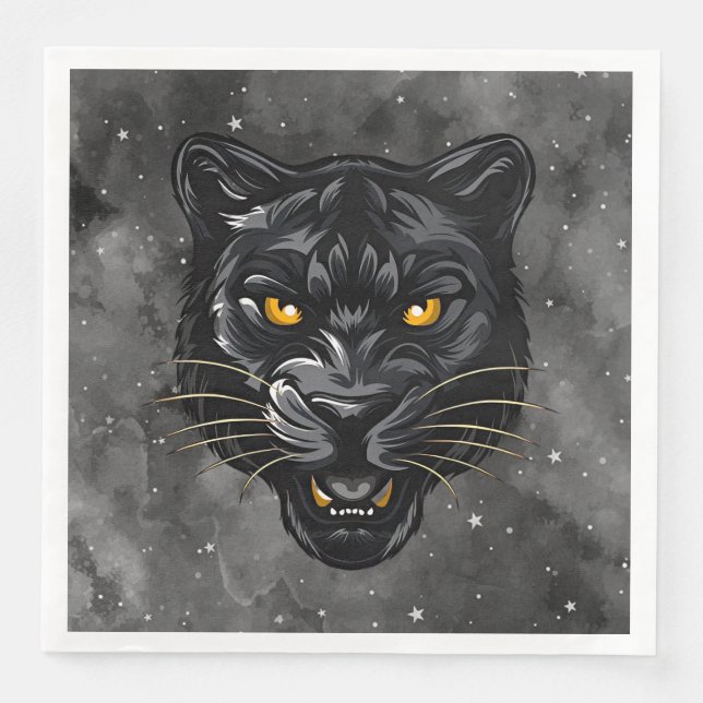 Guardanapo De Papel De Jantar Pantera Negra (Frente)