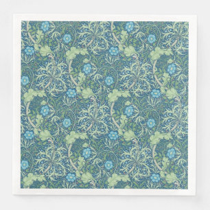 GUARDANAPO DE PAPEL DE JANTAR PAPEL NAPKIN : WILLIAM MORRIS : DESIGN MARINHA