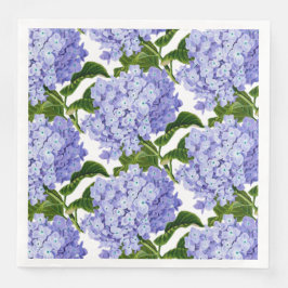 Guardanapo De Papel De Jantar Papel Napkins-Blue Hydrangeas