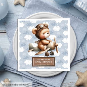 Guardanapo De Papel De Jantar Partido do Piloto do Urso de Teddy Personalizado