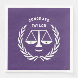 Guardanapo De Papel De Jantar Partido Formando da Faculdade de Direito Personali