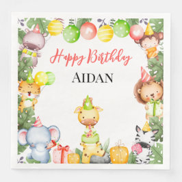 Guardanapo De Papel De Jantar Partido Safari Animal Kids