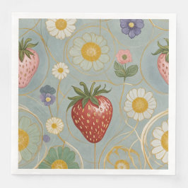 Guardanapo De Papel De Jantar Pastel Floral & Berry Delight