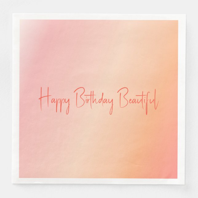 Guardanapo De Papel De Jantar Pastel Rainbow Estilado (Frente)