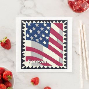 GUARDANAPO DE PAPEL DE JANTAR PAVILHÃO DOS ESTADOS UNIDOS DA AMÉRICA PARA SEMPRE