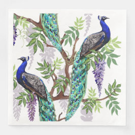 Guardanapo De Papel De Jantar Peacock Wedding