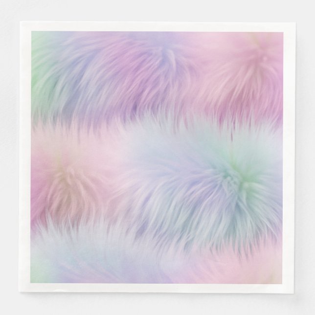 Guardanapo De Papel De Jantar Pele Arco-Íris (Frente)