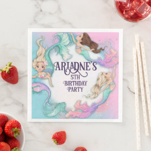 Guardanapo De Papel De Jantar Pequenas e bonito Sereias Napkins