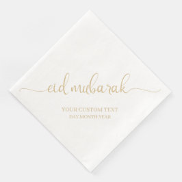 Guardanapo De Papel De Jantar Personalidade Dourada da caligrgrafia de Eid Mubar