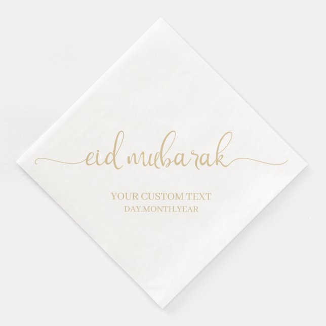 Guardanapo De Papel De Jantar Personalidade Dourada da caligrgrafia de Eid Mubar (Canto)