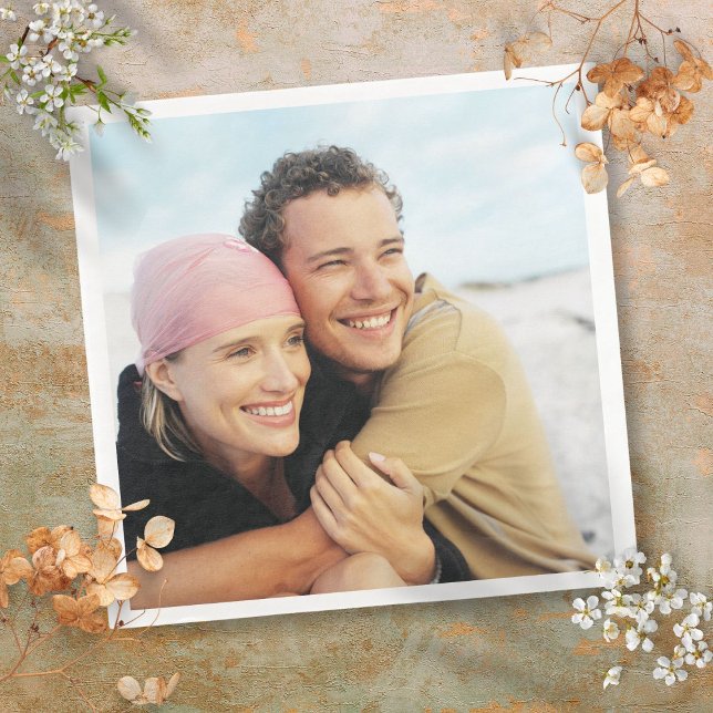Guardanapo De Papel De Jantar Personalize Sua Foto (Personalised Your Photo Paper Dinner Napkins)
