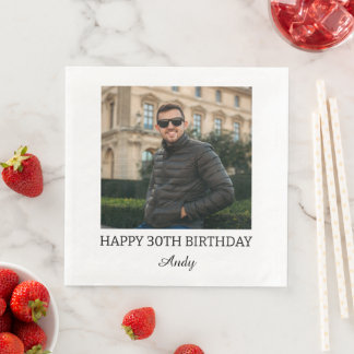 Guardanapo De Papel De Jantar Personalized Cocktail Napkins for Birthday Party 