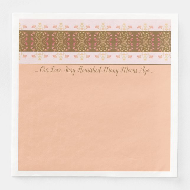 Guardanapo De Papel De Jantar Pêssego Rosa (Frente)