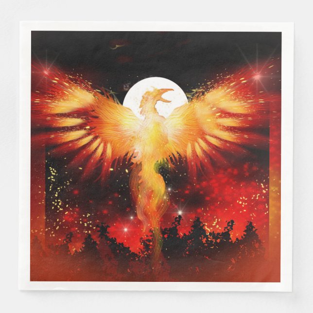 Guardanapo De Papel De Jantar Phoenix Ascensão Napkin (Frente)
